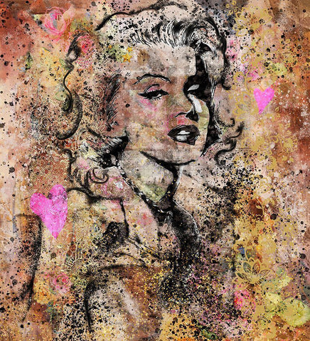 Marilyn Monroe IIII White Modern Wood Framed Art Print with Double Matting by Wiley, Marta