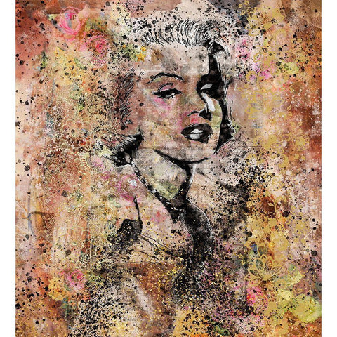 Marilyn Monroe II Gold Ornate Wood Framed Art Print with Double Matting by Wiley, Marta