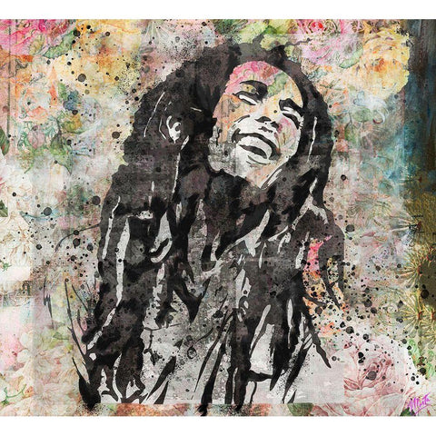 Bob Marley IIII Gold Ornate Wood Framed Art Print with Double Matting by Wiley, Marta