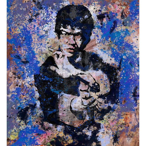 Bruce Lee II Gold Ornate Wood Framed Art Print with Double Matting by Wiley, Marta