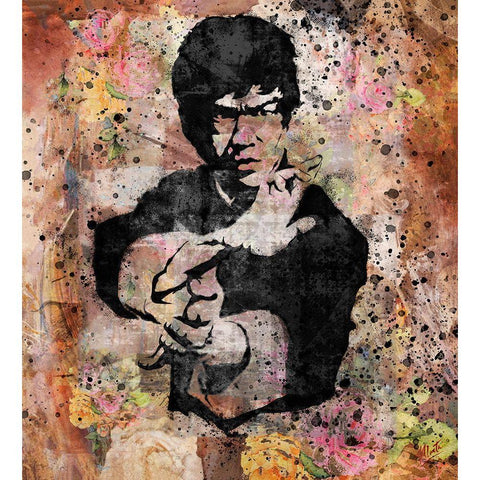 Bruce Lee III Gold Ornate Wood Framed Art Print with Double Matting by Wiley, Marta