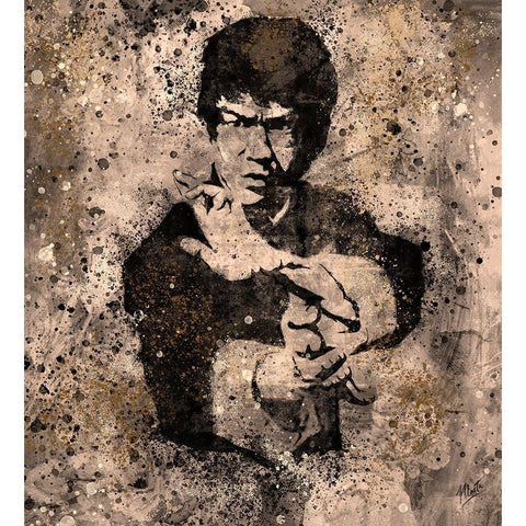 Bruce Lee IIII White Modern Wood Framed Art Print by Wiley, Marta