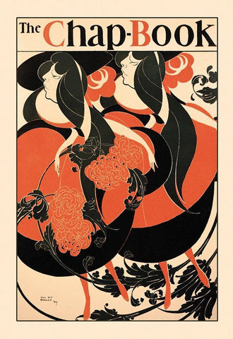 The Chap Book, 1894 Black Ornate Wood Framed Art Print with Double Matting by Bradley, William H.