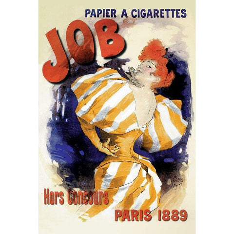 Job, 1889 Black Modern Wood Framed Art Print by Cheret, Jules