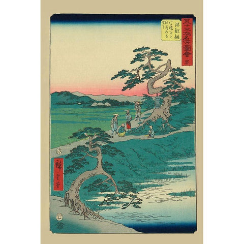 Chiryu, 1855 White Modern Wood Framed Art Print by Hiroshige, Ando