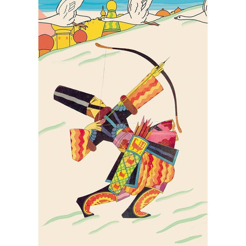 Tarban the Bowman, 1926 Black Modern Wood Framed Art Print by McIntosh, Frank