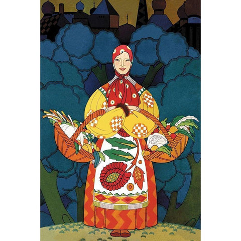 Russi Stage-Setting No Title, 1926 Gold Ornate Wood Framed Art Print with Double Matting by McIntosh, Frank