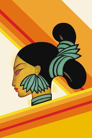 Hill Woman of Assam, 1927 Black Ornate Wood Framed Art Print with Double Matting by McIntosh, Frank