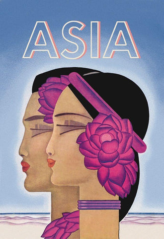 Starlight - Tahiti, 1928 White Modern Wood Framed Art Print with Double Matting by McIntosh, Frank