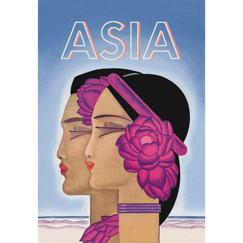 Starlight - Tahiti, 1928 Black Modern Wood Framed Art Print by McIntosh, Frank