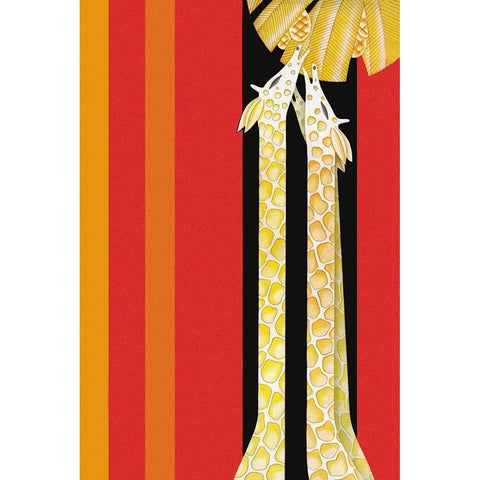 African Landscape, 1929 Black Modern Wood Framed Art Print by McIntosh, Frank