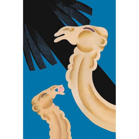 Forbidden Fruit, 1930 Black Modern Wood Framed Art Print with Double Matting by McIntosh, Frank