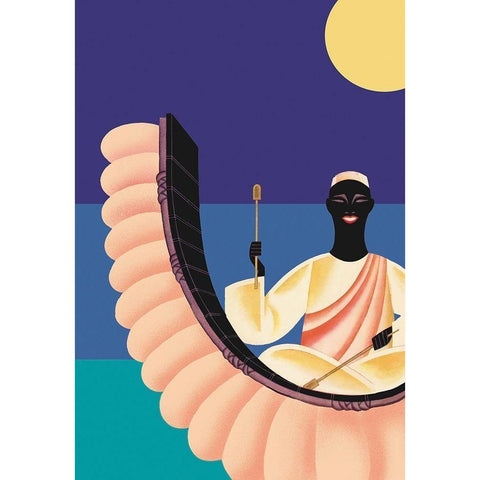 African Rhythm, 1930 Black Modern Wood Framed Art Print with Double Matting by McIntosh, Frank