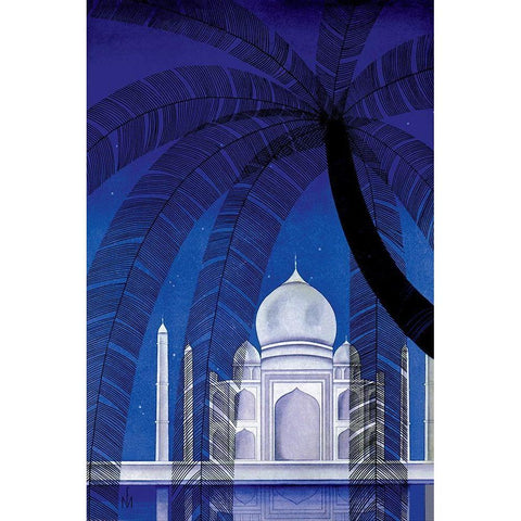 In Agra, 1930 Black Modern Wood Framed Art Print with Double Matting by McIntosh, Frank