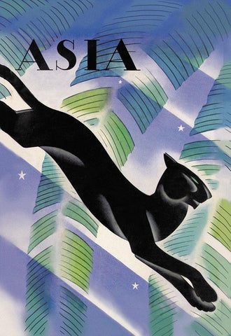 Malayan Night, 1931 White Modern Wood Framed Art Print with Double Matting by McIntosh, Frank