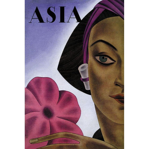 Sumatran Mode in Millinery with Title, 1931 Black Modern Wood Framed Art Print by McIntosh, Frank