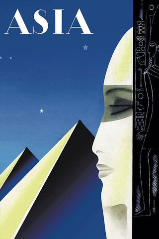 Setting for an Egyptian Story with Title, 1931 White Modern Wood Framed Art Print with Double Matting by McIntosh, Frank