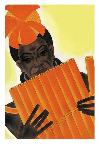 Melanesian Intervals, 1931 Black Ornate Wood Framed Art Print with Double Matting by McIntosh, Frank