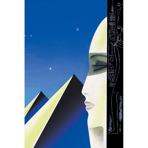 Setting for an Egyptian Story, 1931 Gold Ornate Wood Framed Art Print with Double Matting by McIntosh, Frank