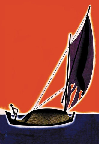 On One of the Seven Seas, 1931 White Modern Wood Framed Art Print with Double Matting by McIntosh, Frank