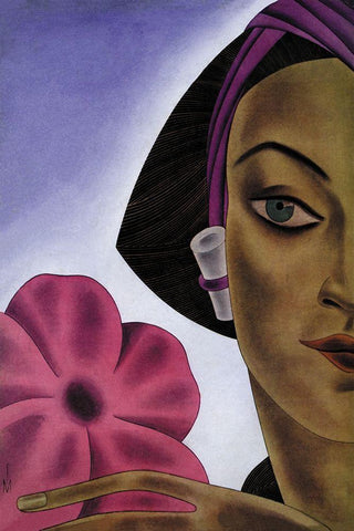 Sumatran Mode in Millinery, 1931 Black Ornate Wood Framed Art Print with Double Matting by McIntosh, Frank