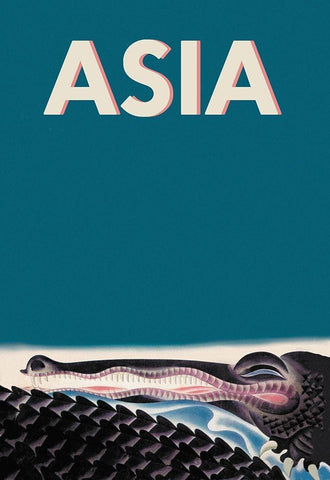 Crocodile, 1933 White Modern Wood Framed Art Print with Double Matting by McIntosh, Frank