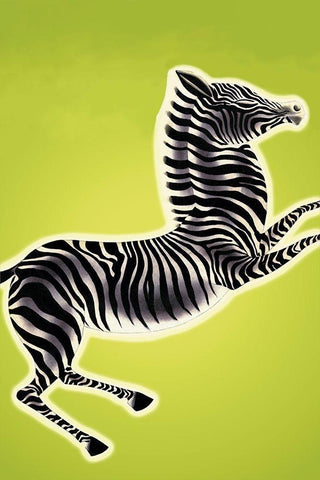 Zebra, 1933 Black Ornate Wood Framed Art Print with Double Matting by McIntosh, Frank