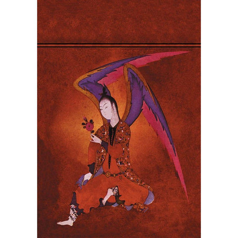 An Angel of Islam, 1934 Gold Ornate Wood Framed Art Print with Double Matting by McIntosh, Frank