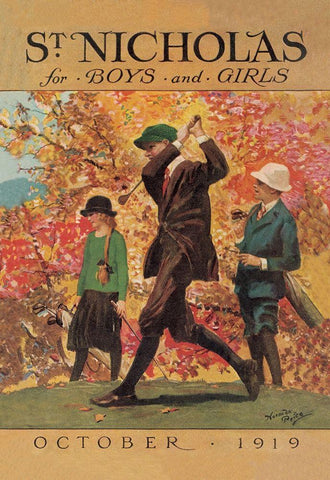 St. Nicholas for Boys and Girls, 1919 White Modern Wood Framed Art Print with Double Matting by Price, Garrett