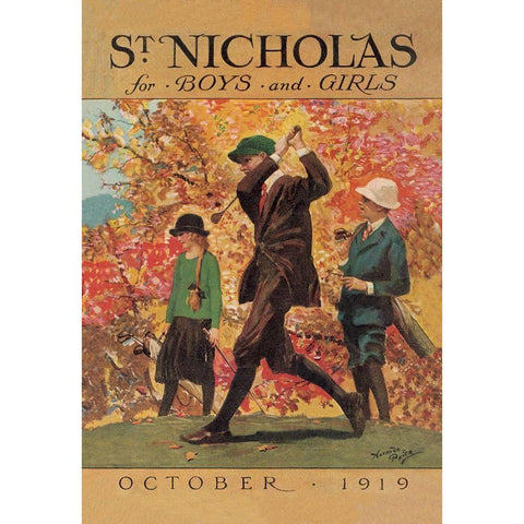 St. Nicholas for Boys and Girls, 1919 White Modern Wood Framed Art Print by Price, Garrett