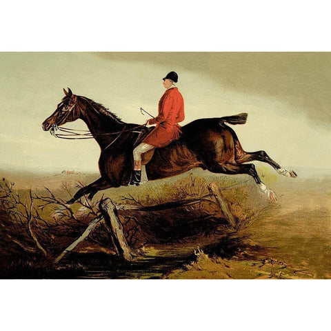On the Hunt, 1900 Black Modern Wood Framed Art Print by Sidney, Samuel