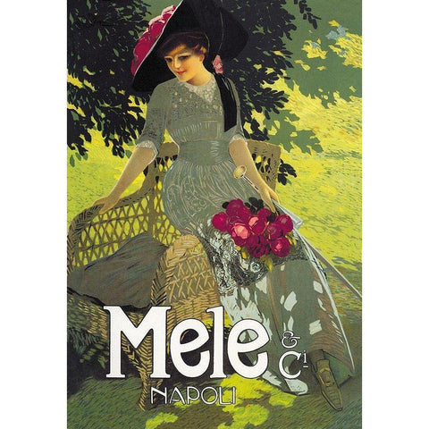 Lady in Green, 1914 Black Modern Wood Framed Art Print with Double Matting by Terzi, Aleardo