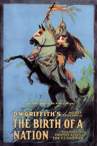 The Birth of a Nation, 1915 Black Ornate Wood Framed Art Print with Double Matting by Unknown