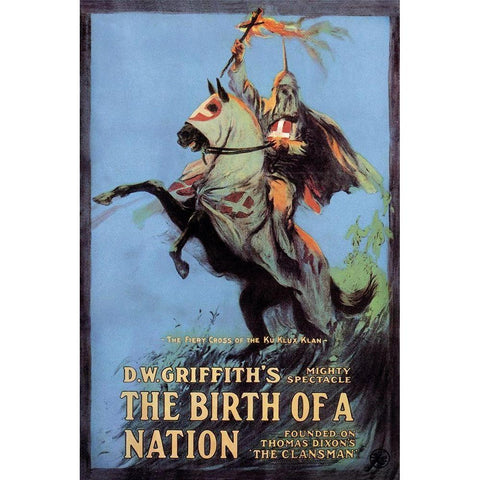 The Birth of a Nation, 1915 Black Modern Wood Framed Art Print by Unknown