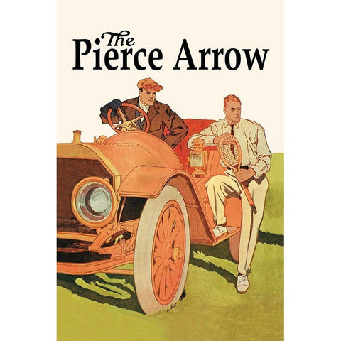 The Pierce-Arrow Gold Ornate Wood Framed Art Print with Double Matting by Unknown