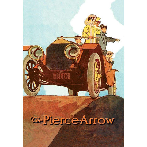 Sightseeing from the Pierce-Arrow White Modern Wood Framed Art Print by Unknown