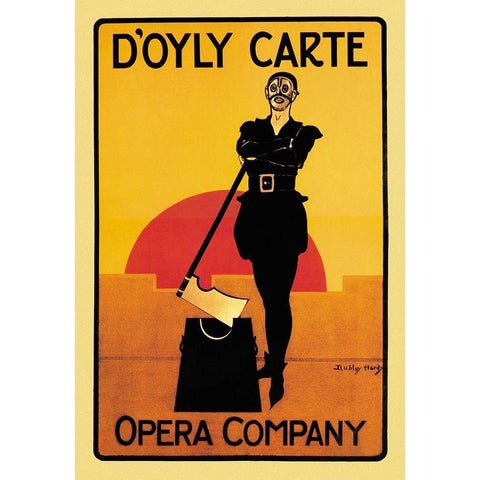 The Executioner: DOyly Carte Opera Company Black Modern Wood Framed Art Print by Unknown