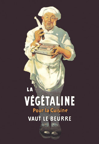 La Vegetaline - Pour la Cuisine Black Ornate Wood Framed Art Print with Double Matting by Unknown