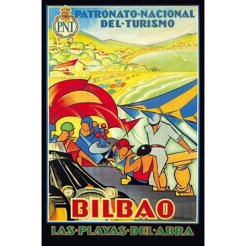 Patronato-Nacional del Turismo Black Modern Wood Framed Art Print with Double Matting by Jones, Mary Wright