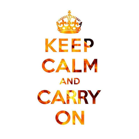 Keep Calm and Carry On - Texture I Gold Ornate Wood Framed Art Print with Double Matting by The British Ministry of Information