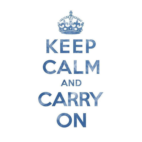 Keep Calm and Carry On - Texture III Black Modern Wood Framed Art Print with Double Matting by The British Ministry of Information