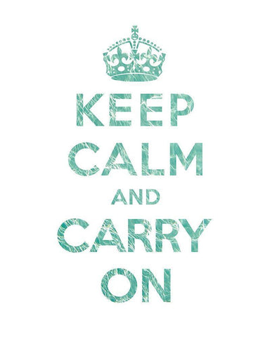 Keep Calm and Carry On - Texture V Black Ornate Wood Framed Art Print with Double Matting by The British Ministry of Information