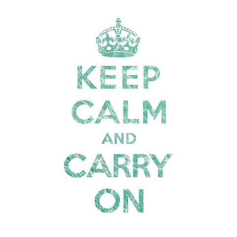 Keep Calm and Carry On - Texture V Gold Ornate Wood Framed Art Print with Double Matting by The British Ministry of Information