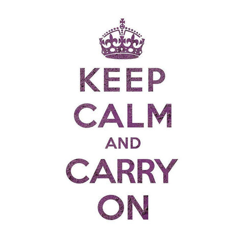 Keep Calm and Carry On - Texture VI Gold Ornate Wood Framed Art Print with Double Matting by The British Ministry of Information