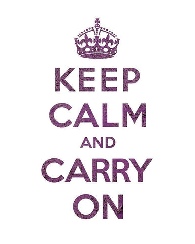 Keep Calm and Carry On - Texture VI Black Ornate Wood Framed Art Print with Double Matting by The British Ministry of Information