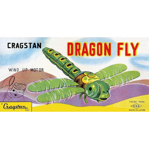 Cragstan Dragon Fly Gold Ornate Wood Framed Art Print with Double Matting by Retrobot