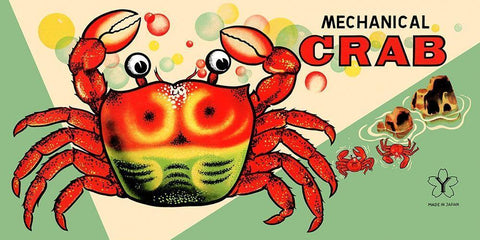 Mechanical Crab Black Ornate Wood Framed Art Print with Double Matting by Retrobot