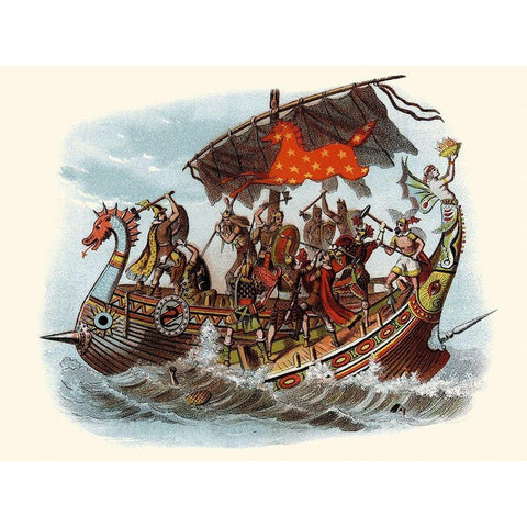 War Black Modern Wood Framed Art Print with Double Matting by Unknown