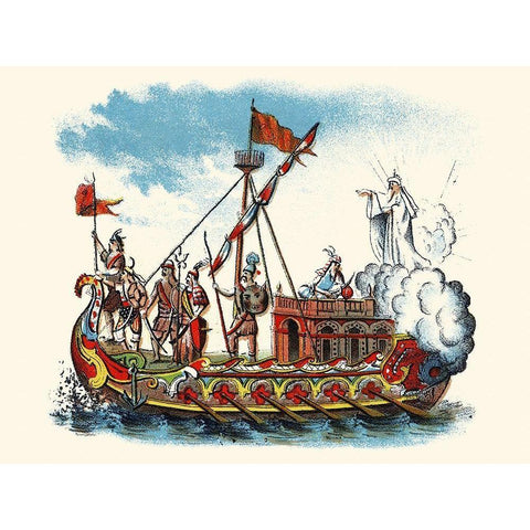 Tavics Vision Gold Ornate Wood Framed Art Print with Double Matting by Unknown