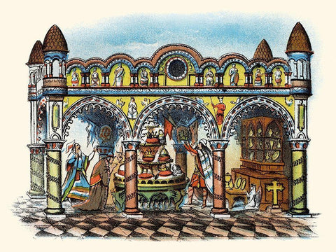 The Rape of the Crowns Black Ornate Wood Framed Art Print with Double Matting by Unknown